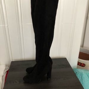 Black over the knee boots